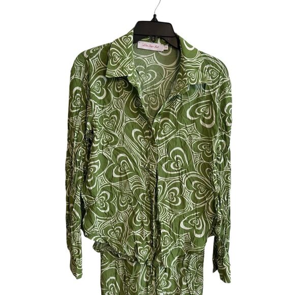 Lisa Says Gah Bailey Set Wild Hearts Green XXS - Picture 3 of 16